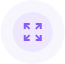 A pink circle on a black background